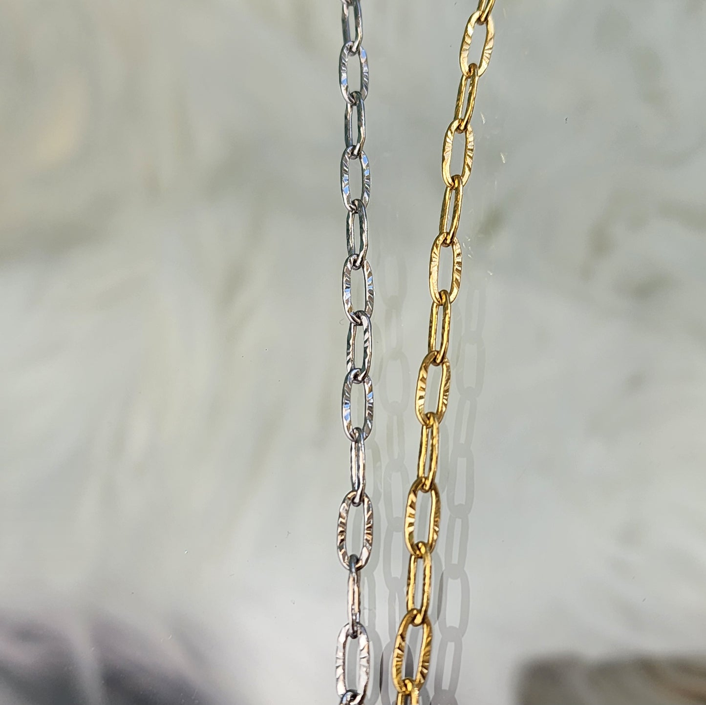 Textured 3.5 mm Staple Chain by the foot – trescarmela