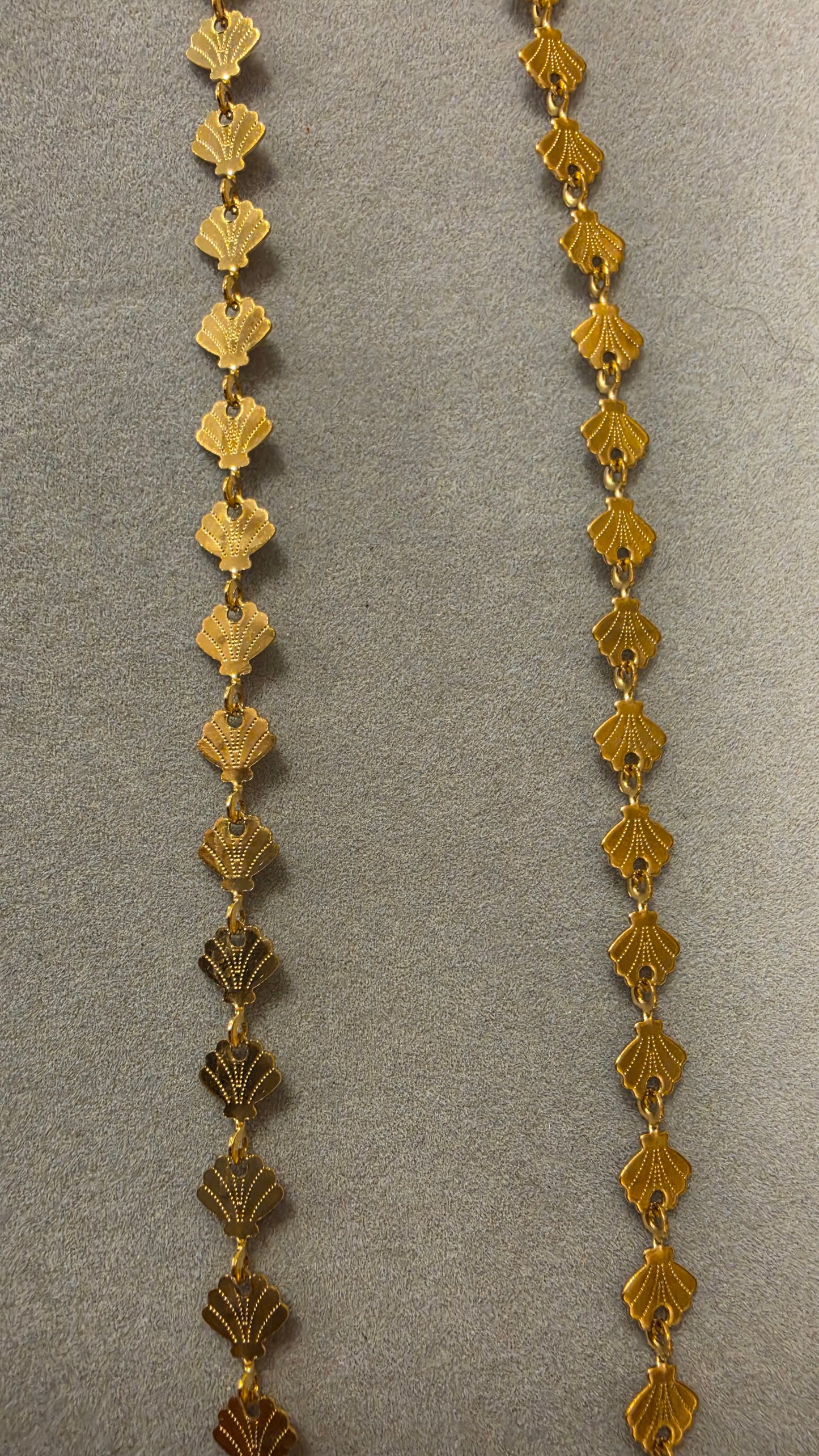 Scallop Sea Shell Chain by the foot