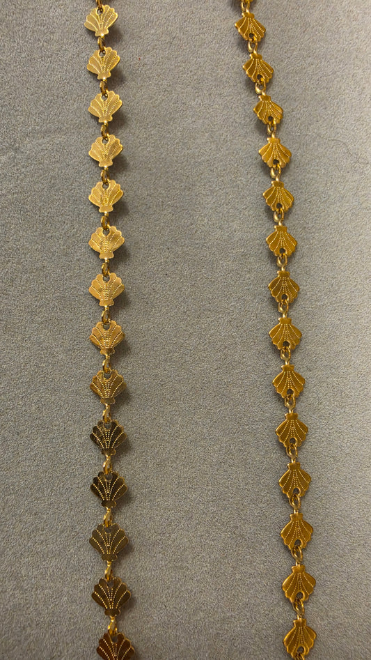 Scallop Sea Shell Chain by the foot