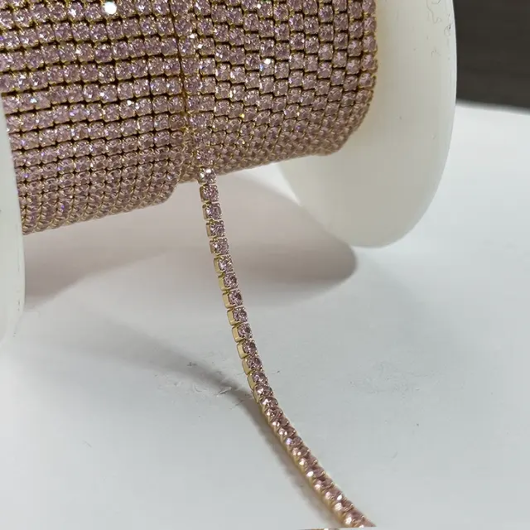 2 mm Tennis Chain Gold Filled or Sterling Silver by the foot