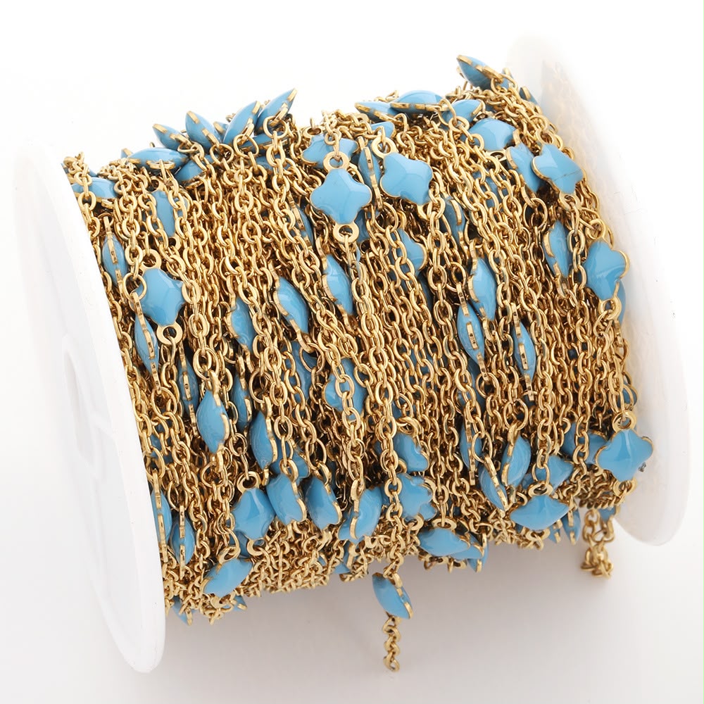 Clover Enamel Connector Chain by the foot