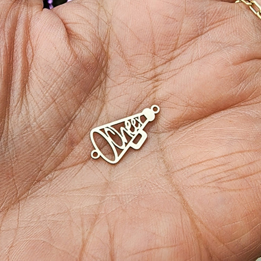 CHEER Connector - Sterling Silver or 14k Gold Supplies for Permanent Jewelry