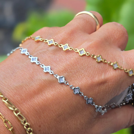 Opal Clover Chain