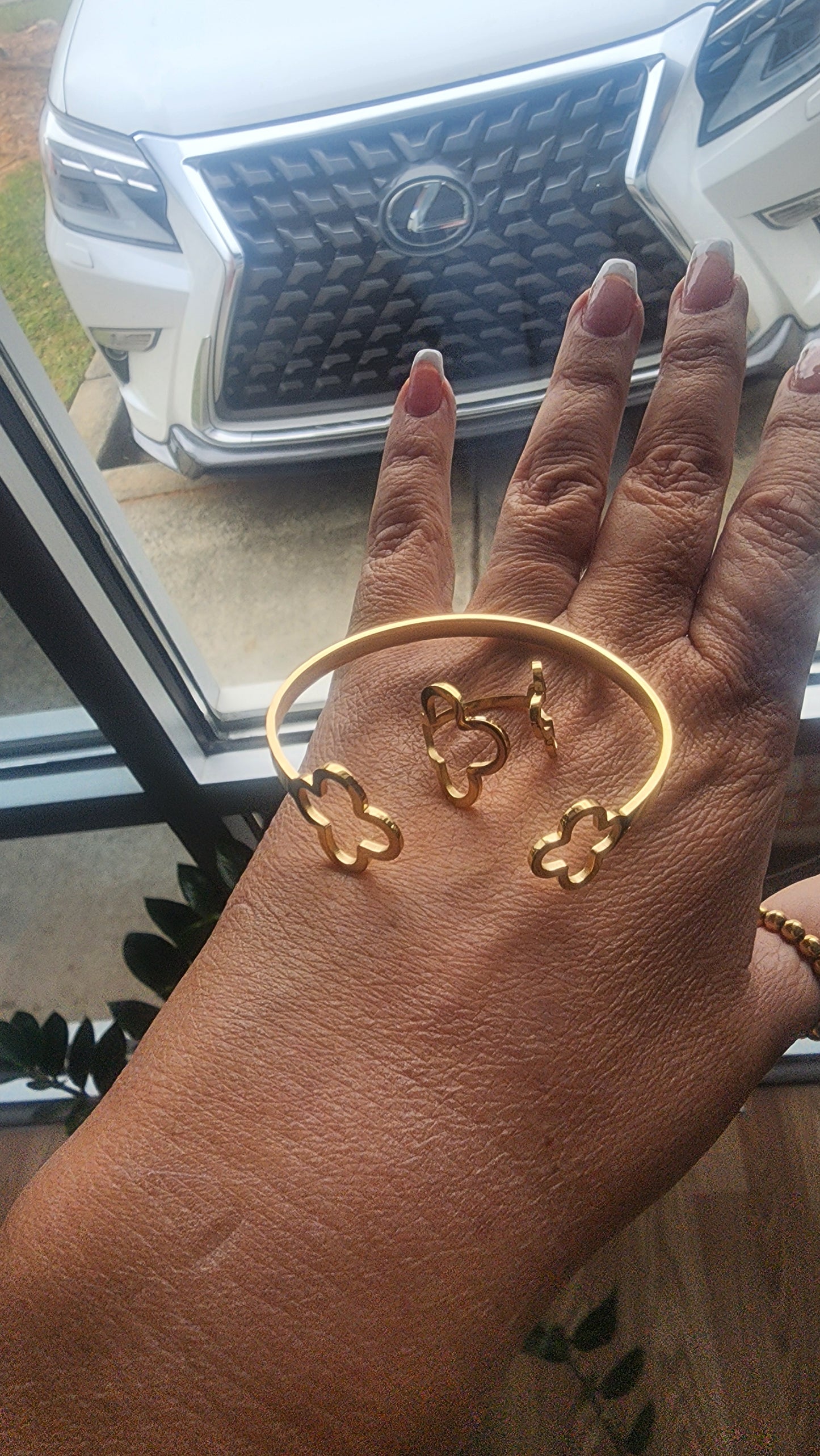 Clover Cuff Bracelet+Ring